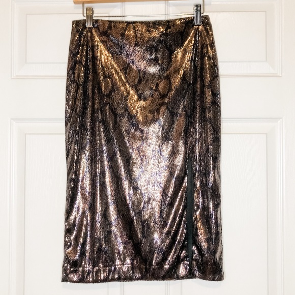 Python Sequin Skirt w/Slit | Medium | NWT - Picture 9 of 9